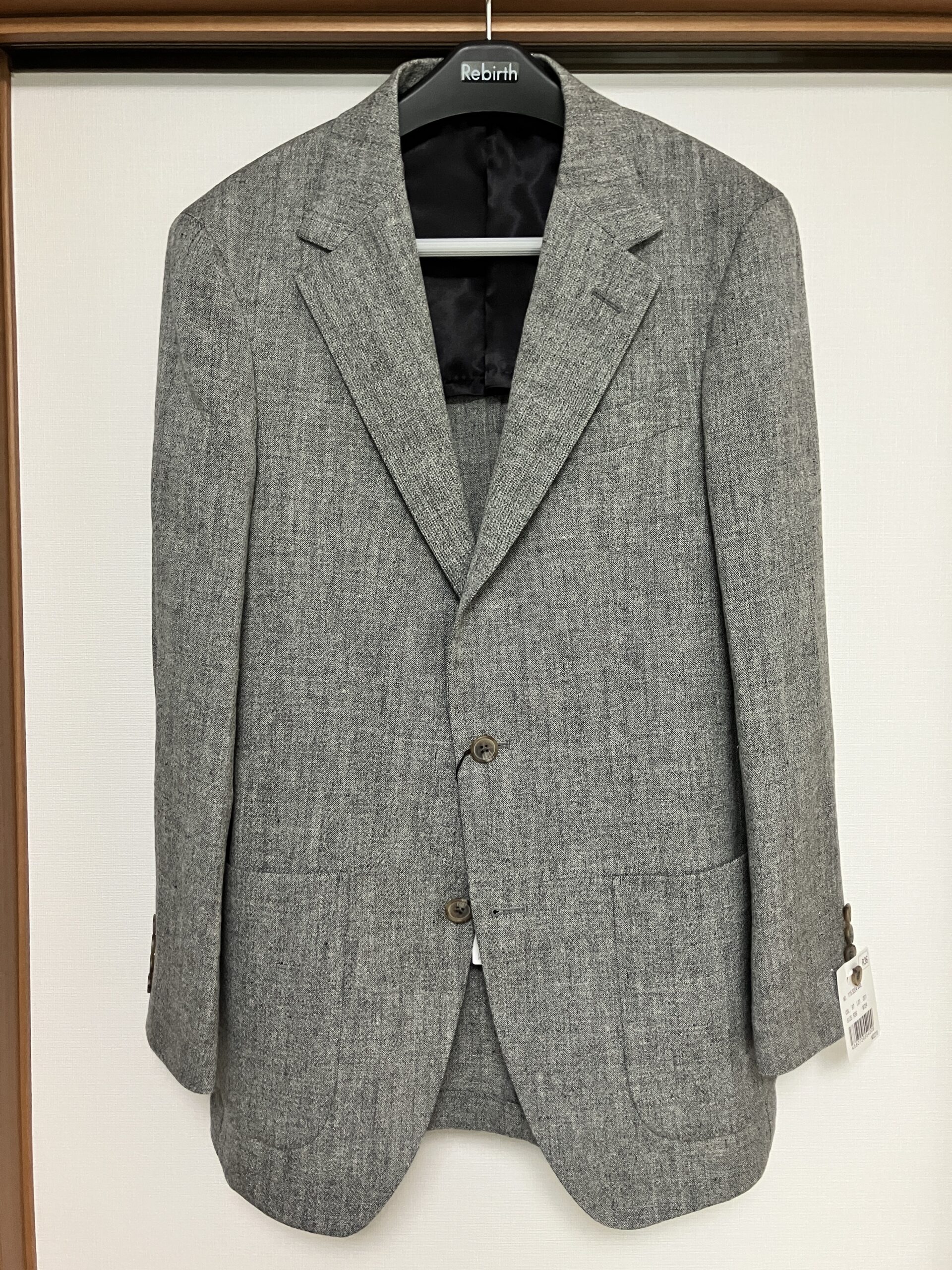 D'URBAN × Richard James ジャケット グレー 正面全体 ウール混リネン
