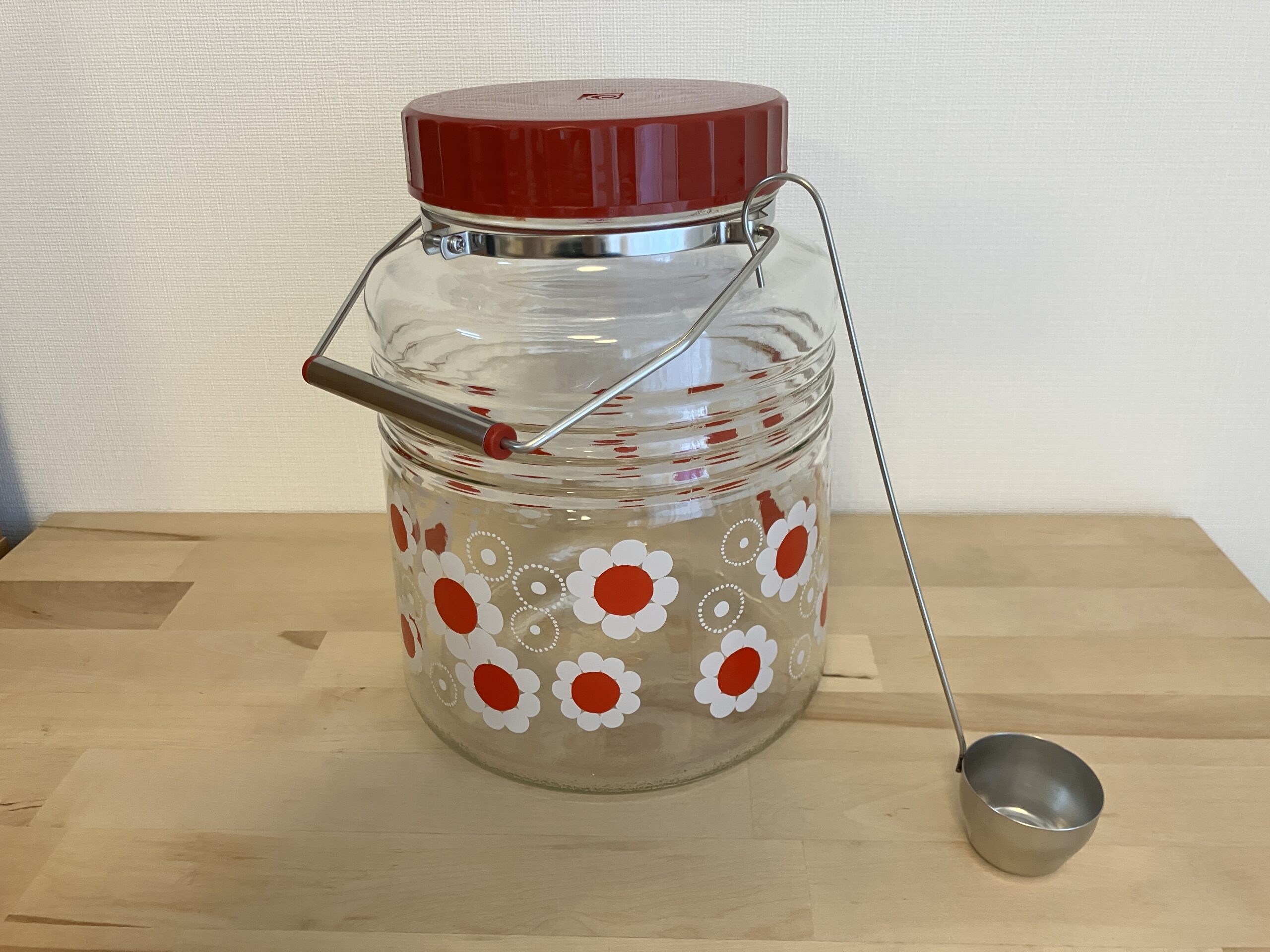 アデリアレトロ 貯蔵びん 花まわし柄