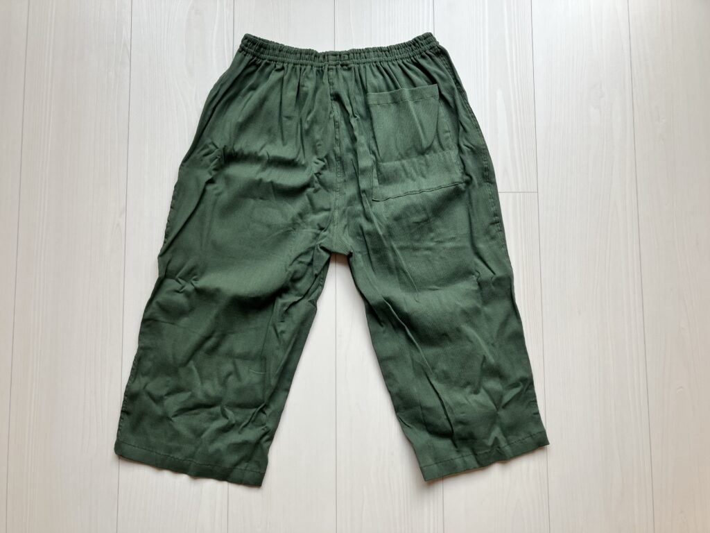 後ろポケット付きの涼綿ステテコ背面